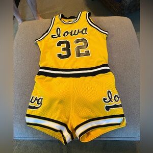 Powers MFG IOWA Authentic uniform #32 Snedeker  uniform (top size 44 shorts 34)